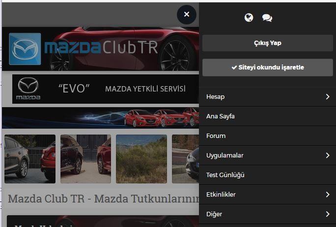 MazdaClubTR'ye mobil cihazlardan nasıl erişebilirim ?