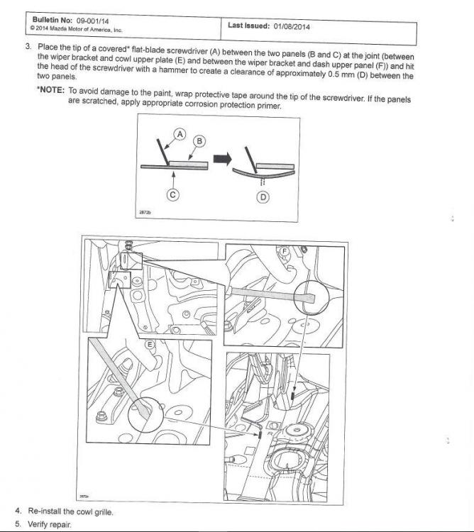 Mazda3 A Direk Tıkırtı Sesi - Servis Bülteni